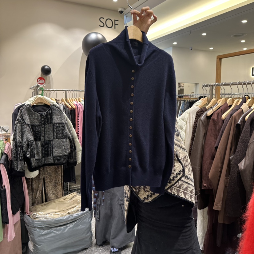 SOF東大門㊣實拍女士新品25秋冬人氣熱賣時尚真品休閑針織衫SOF針織衫圖色2