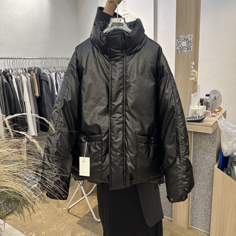 PLOVER韓國直郵㊣女裝新品25秋冬休閑短款羽絨服皮革填充鵝絨PLO_VER短款羽絨服