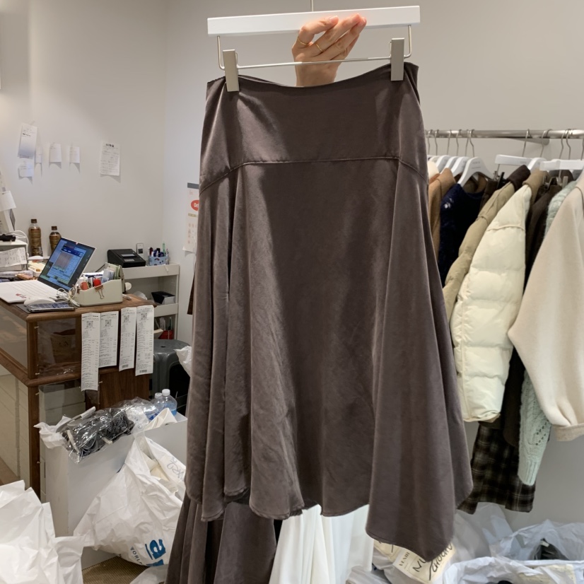 VENIR-a韓國代購㊣女士新款真品休閑職業25秋冬半身裙中短裙VENIR-a半身裙/中短裙