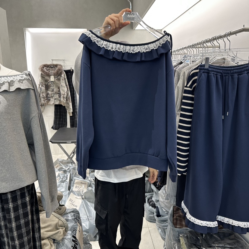 ANDE東大門㊣代購女裝新品推薦時尚職業休閑真品熱賣25秋冬衛衣Ande衛衣圖色2
