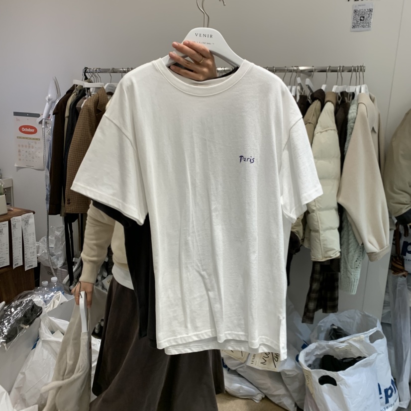 VENIR-a東大門㊣實拍女裝新品熱賣休閑時尚25秋冬人氣真品T恤VENIR-aT恤圖色2