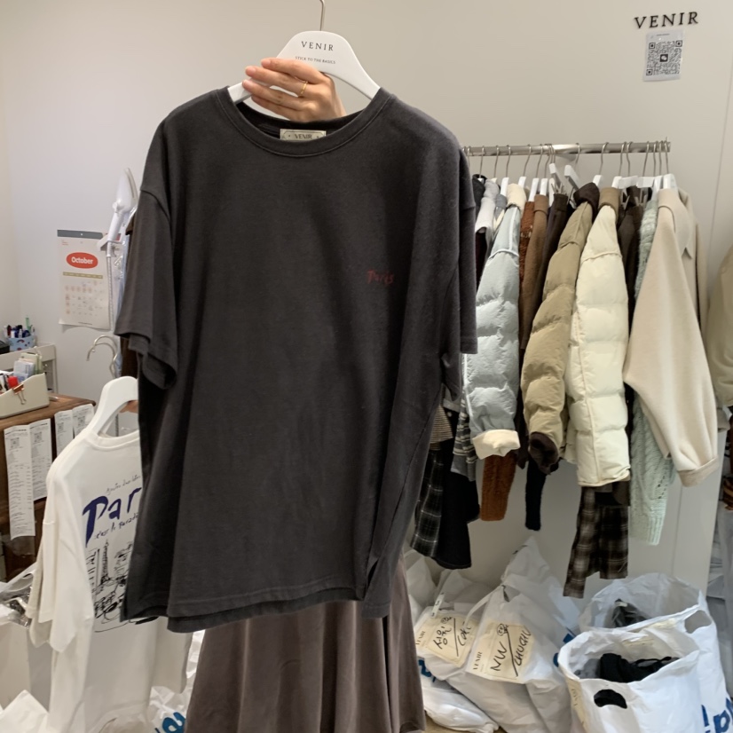 VENIR-a東大門㊣實拍女裝新品熱賣休閑時尚25秋冬人氣真品T恤VENIR-aT恤圖色3