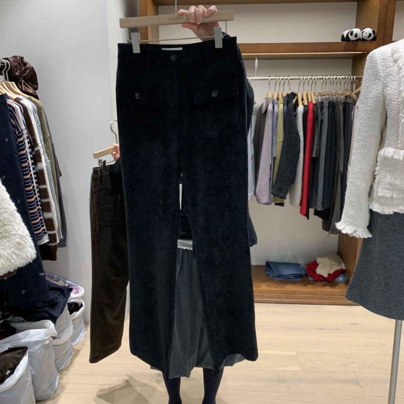 THE CAMEL東大門㊣實拍女裝新品熱賣休閑褲天鵝絨the came_l 家休閑褲
