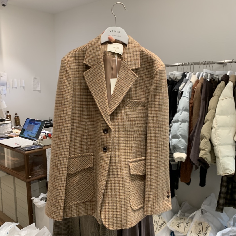 VENIR-a東大門㊣直郵女士新品真品人氣休閑職業時尚夾克羊毛VENIR-a夾克圖色2