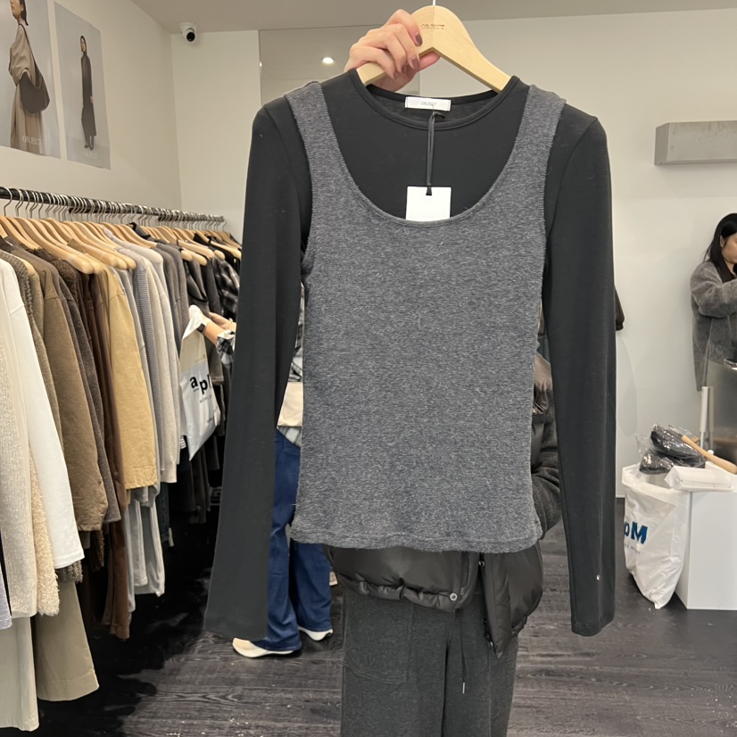 OBJECT東大門㊣代購女士新款熱賣時尚職業吊帶背心不含內搭OBJECT吊帶/背心圖色2