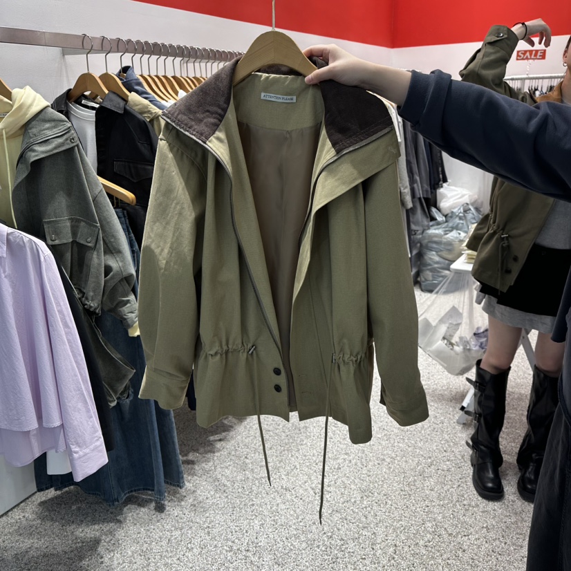 ATPZ韓國代購㊣女士新品職業真品時尚休閑推薦25秋冬人氣夾克ATTENTION PLEAES夾克圖色2