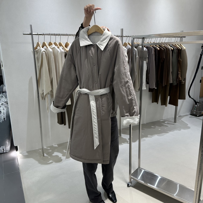 OVU韓國直郵㊣女裝新品25秋冬推薦時尚長款羽絨服兩面穿填充OVU長款羽絨服