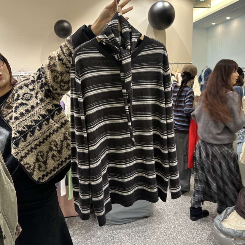 SOF東大門㊣代購女裝新款推薦休閑25秋冬真品熱賣毛衣含圍巾SOF毛衣圖色2