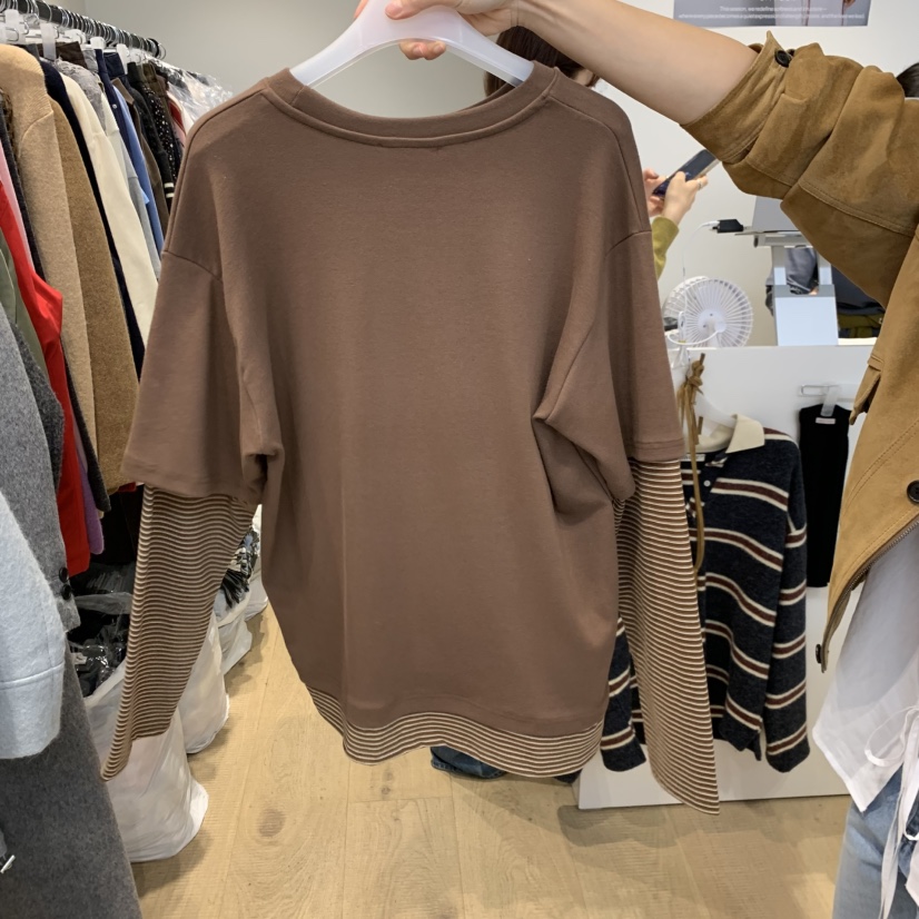 RUMIRU/AWEAR東大門㊣代購女裝新品職業長袖T恤不含配飾假兩件awear/RUMIRU長袖T恤