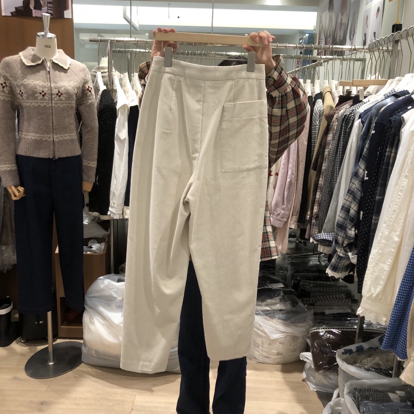OGI東大門㊣實拍女士新品25秋冬人氣真品休閑推薦休閑褲燈芯絨FLat OGI休閑褲