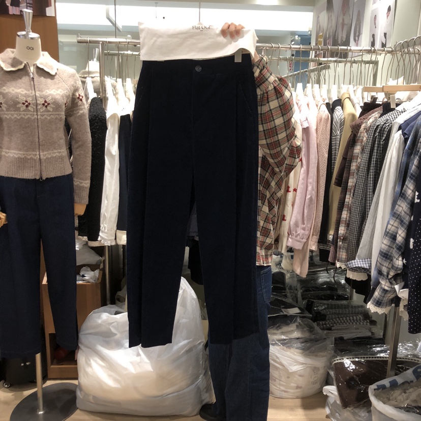 OGI東大門㊣實拍女士新品25秋冬人氣真品休閑推薦休閑褲燈芯絨FLat OGI休閑褲圖色3