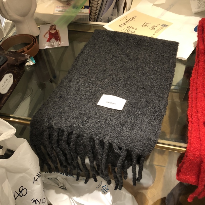 SSEMIENNE韓國代購㊣女士新品休閑真品人氣圍巾披肩披肩圍巾SSENIQUE圍巾/披肩圖色6