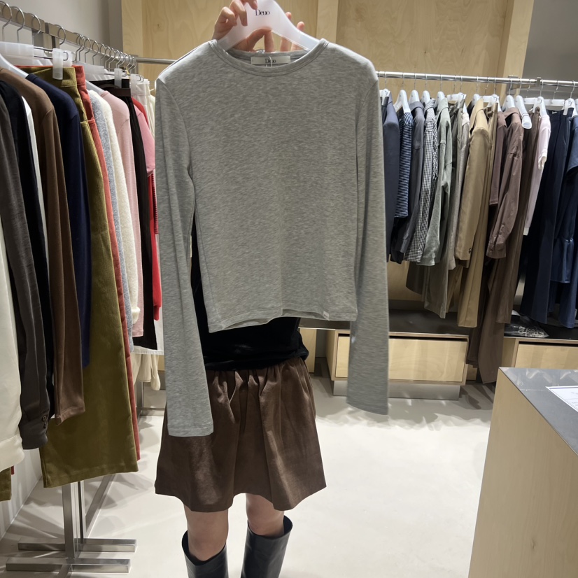 DEUO韓國直郵㊣女士新品人氣真品推薦25秋冬時尚職業長袖T恤DEUO長袖T恤圖色3