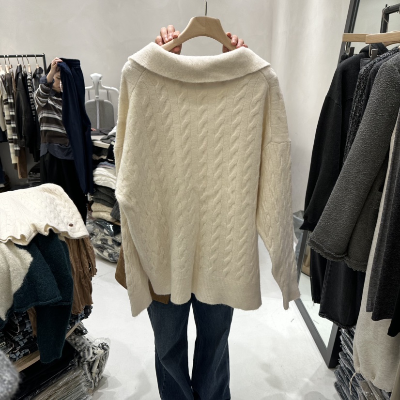 AURA韓國代購㊣女士新品熱賣推薦時尚休閑職業人氣25秋冬毛衣Au ra毛衣