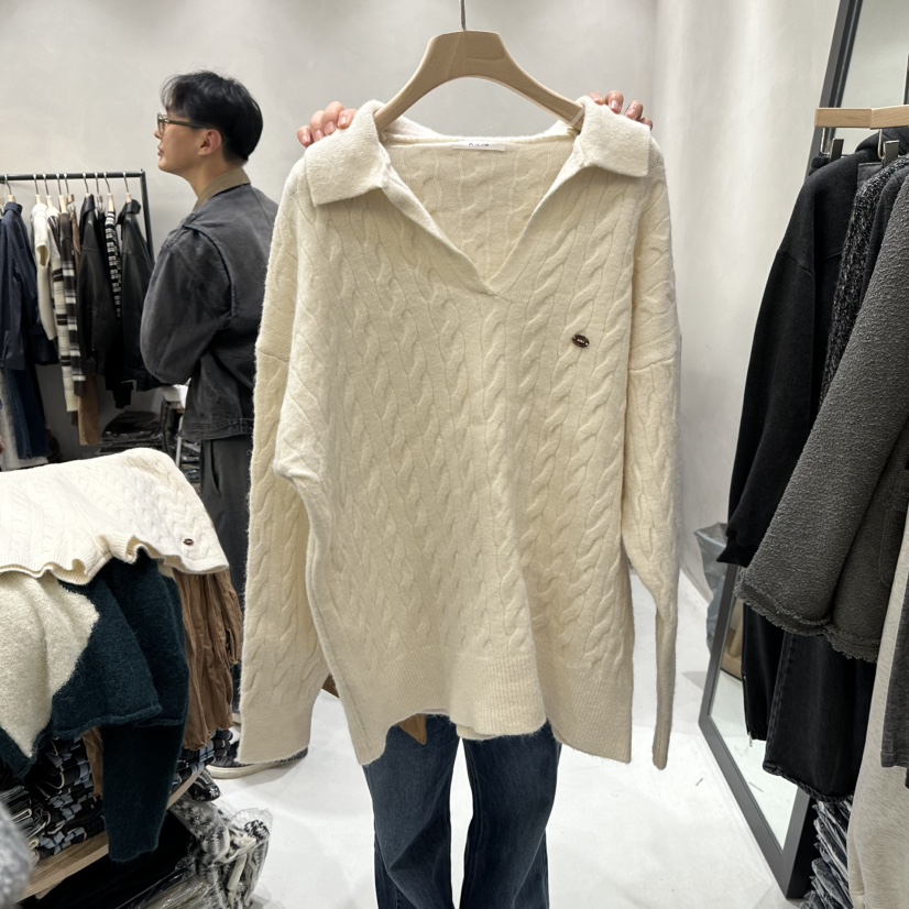 AURA韓國代購㊣女士新品熱賣推薦時尚休閑職業人氣25秋冬毛衣Au ra毛衣