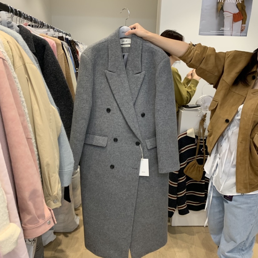 RUMIRU/AWEAR東大門㊣實拍女士新款時尚人氣25秋冬中長款大衣awear/RUMIRU中長款大衣