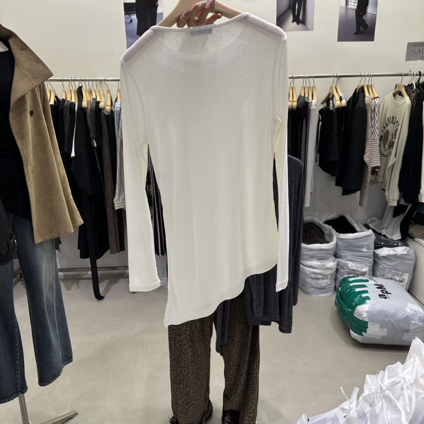 VIVEL韓國代購㊣女裝新品真品25秋冬推薦休閑熱賣時尚長袖T恤VIVEL長袖T恤