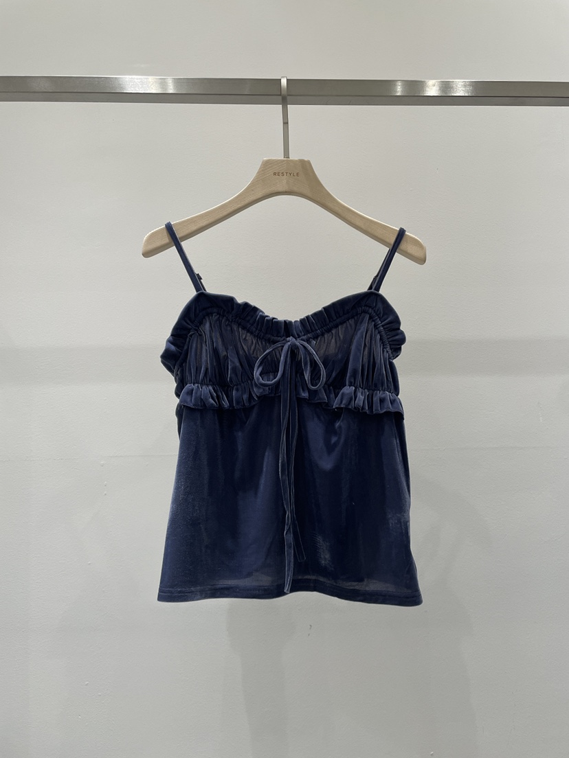 RE STYLE-Q東大門㊣實拍女士新款25秋冬真品吊帶背心蕾絲RE STYLE吊帶/背心圖色2