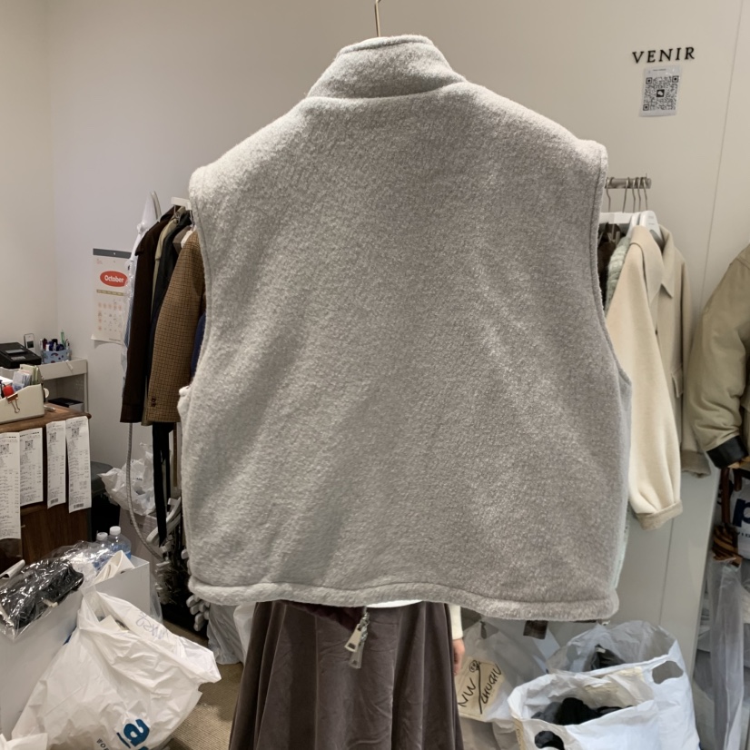 VENIR-a東大門㊣代購女裝新款職業休閑真品馬甲不含內搭羊毛VENIR-a馬甲