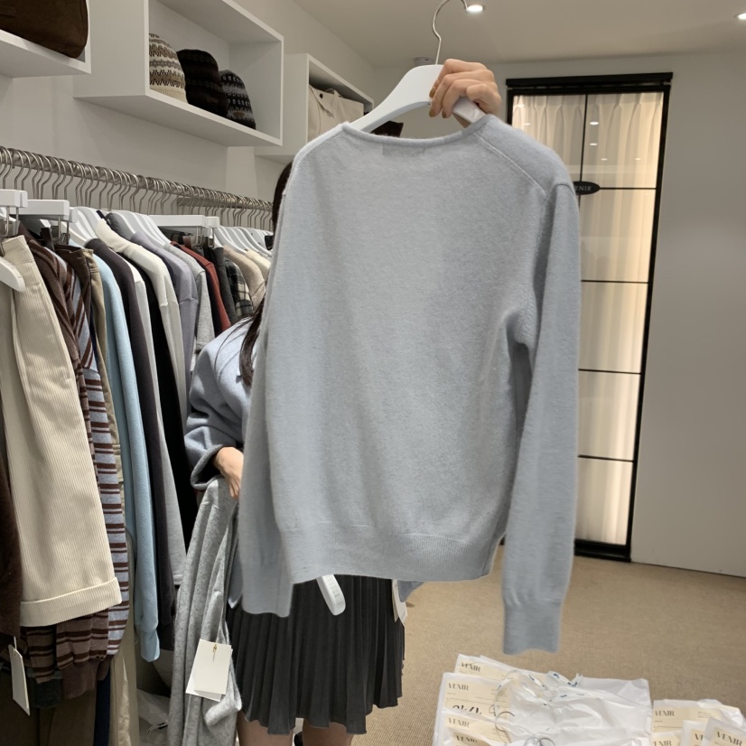 VENIR-a東大門㊣實拍女士新品熱賣25秋冬休閑針織衫不含內搭VENIR-a針織衫
