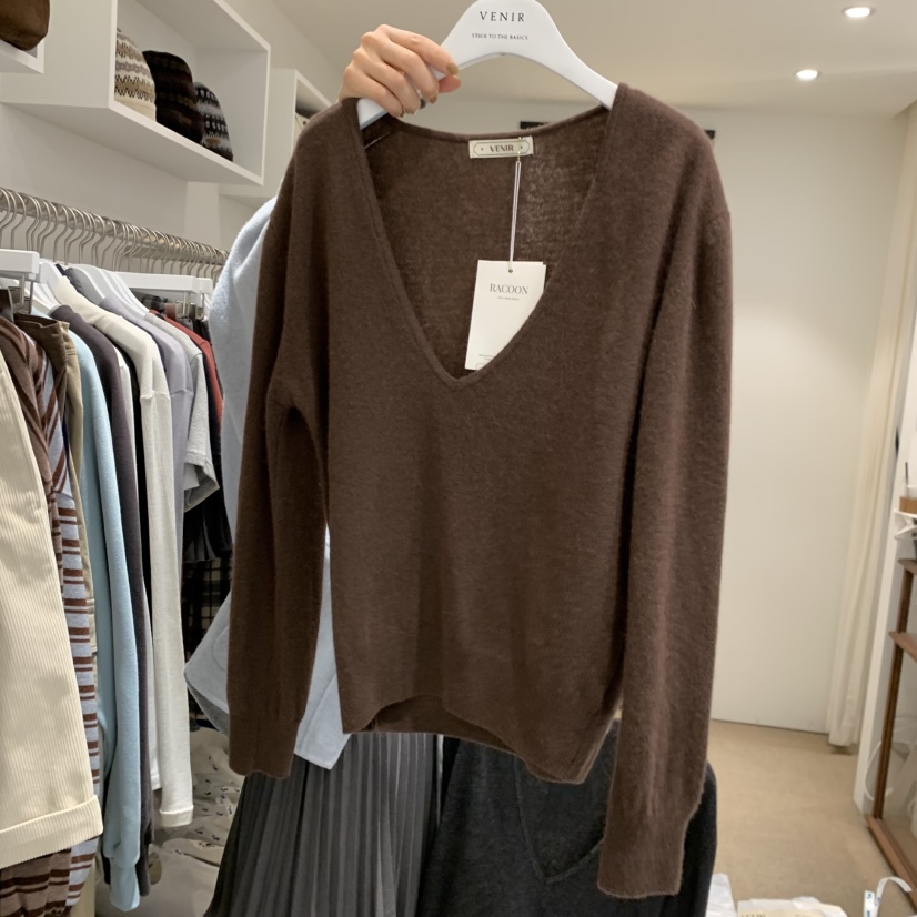 VENIR-a東大門㊣實拍女士新品熱賣25秋冬休閑針織衫不含內搭VENIR-a針織衫