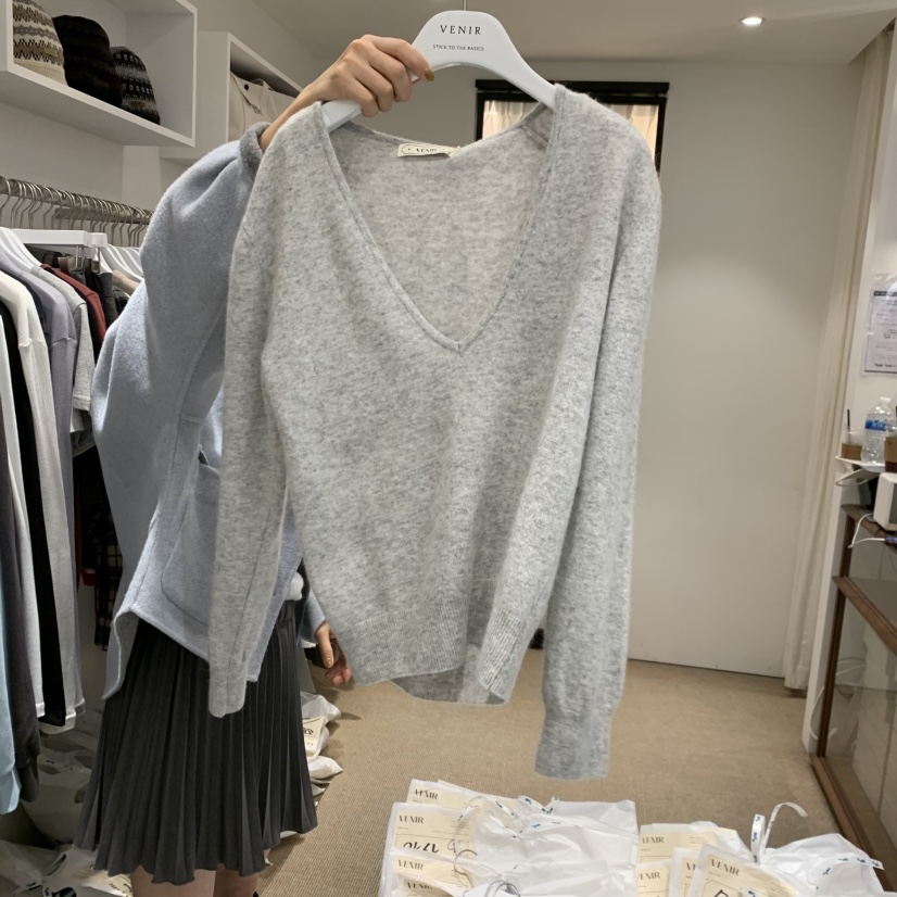 VENIR-a東大門㊣實拍女士新品熱賣25秋冬休閑針織衫不含內搭VENIR-a針織衫圖色3
