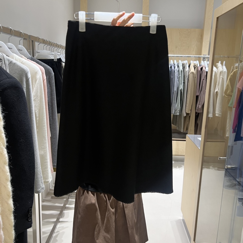 DEUO韓國代購㊣女士新品時尚25秋冬真品推薦半身裙中短裙羊毛DEUO半身裙/中短裙