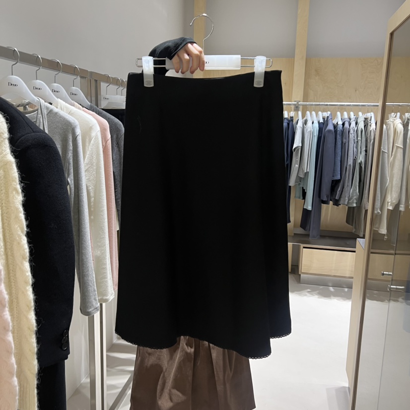 DEUO韓國代購㊣女士新品時尚25秋冬真品推薦半身裙中短裙羊毛DEUO半身裙/中短裙圖色2