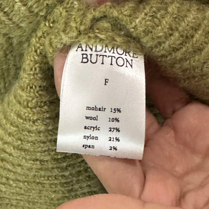 ANDMORE BUTTON東大門㊣直郵女士新款時尚職業熱賣毛衣馬海毛ANDMORE BUTTON毛衣