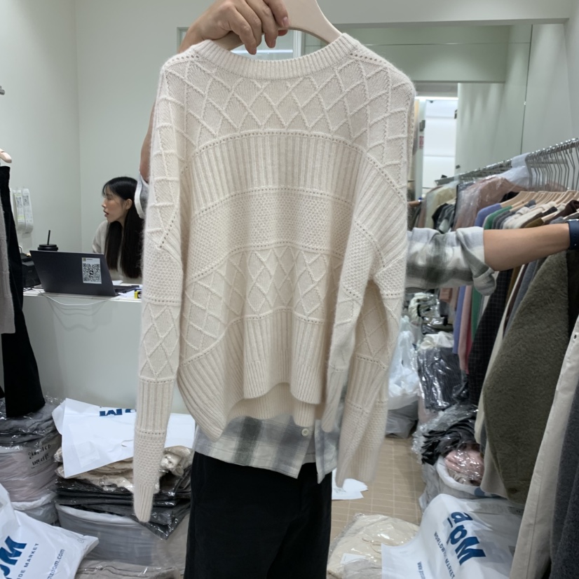 AMY GRACE東大門㊣直郵女士新款熱賣人氣25秋冬職業針織衫AMY GRACE針織衫圖色1