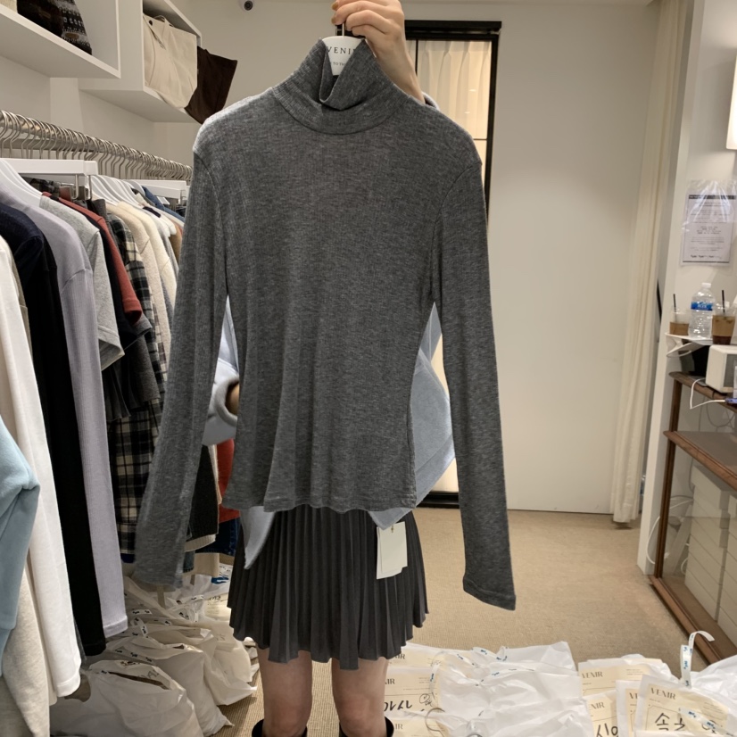 VENIR-a東大門㊣實拍女裝新款真品推薦人氣熱賣職業長袖T恤VENIR-a長袖T恤圖色4