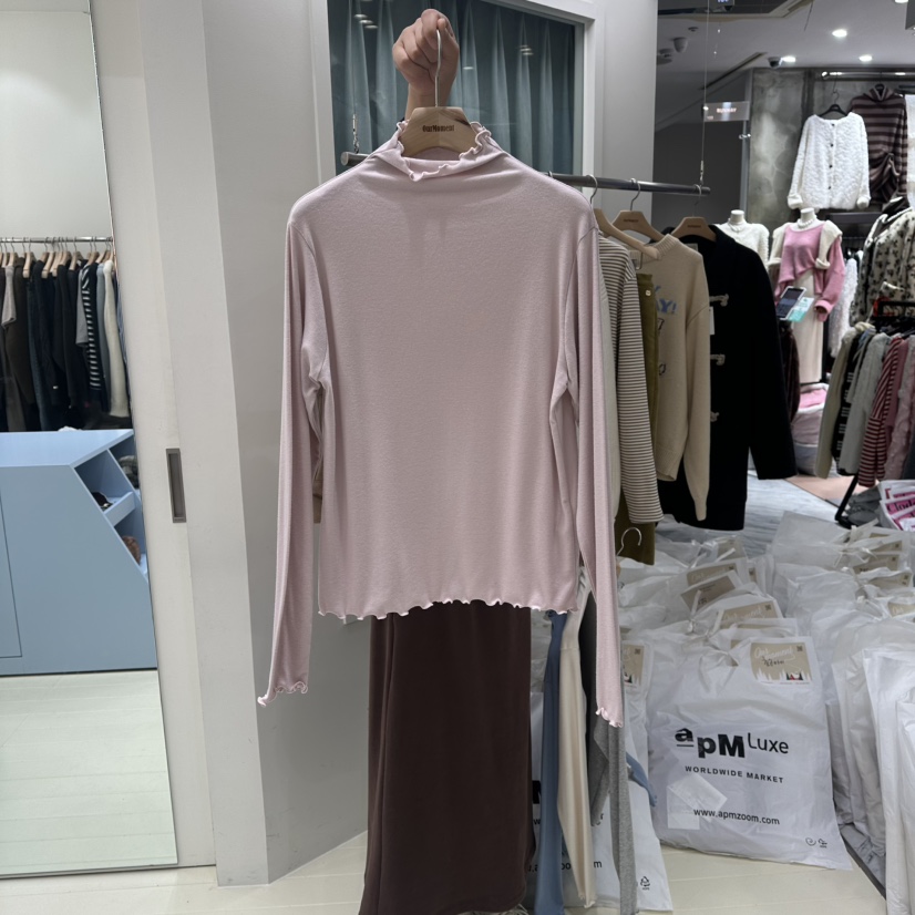 OURMOMENT東大門㊣直郵女裝新品時尚25秋冬休閑真品長袖T恤OURMOMENT長袖T恤圖色3