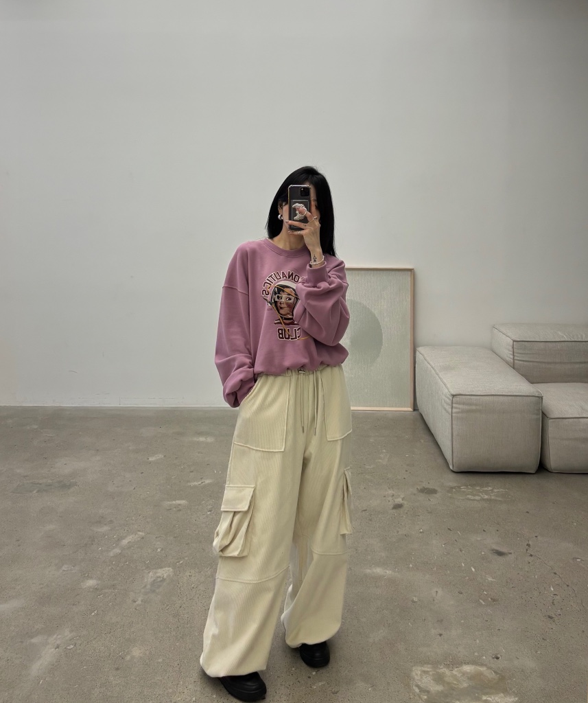 AMUSE SEOUL東大門㊣實拍女士新款休閑時尚熱賣休閑褲加絨AMUSE SEOUL休閑褲