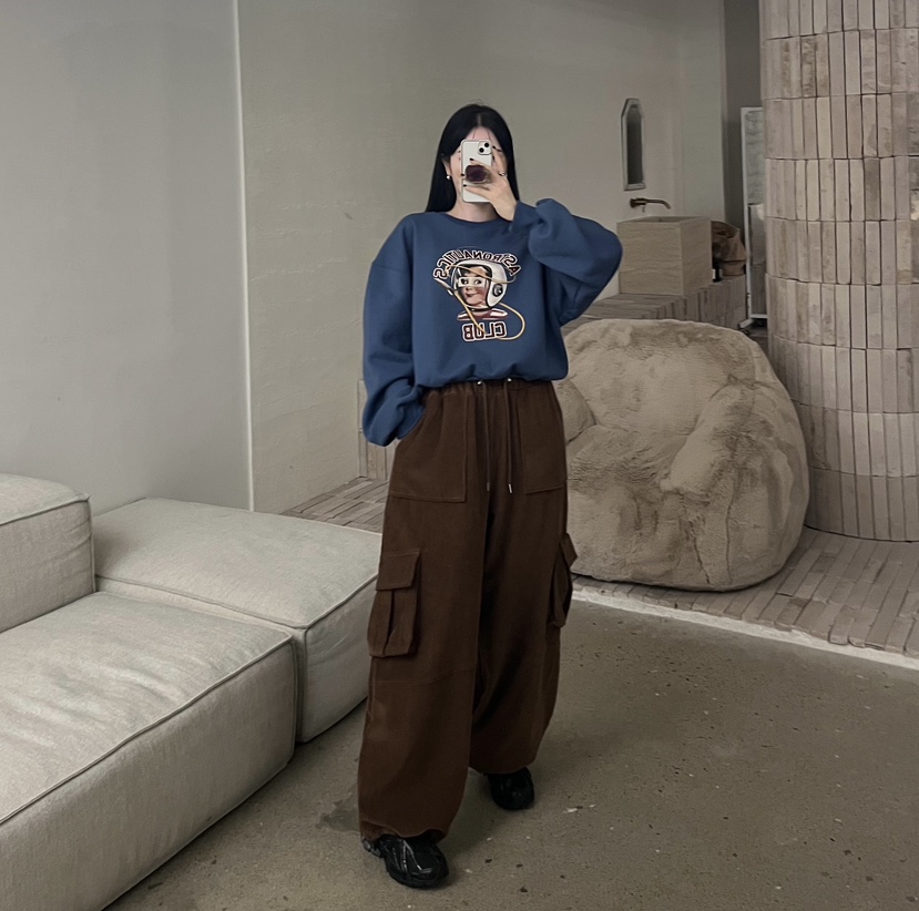 AMUSE SEOUL東大門㊣實拍女士新款休閑時尚熱賣休閑褲加絨AMUSE SEOUL休閑褲