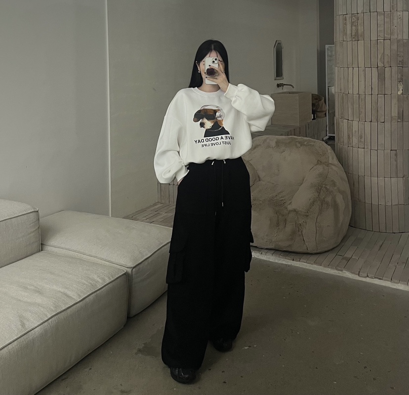 AMUSE SEOUL東大門㊣實拍女士新款休閑時尚熱賣休閑褲加絨AMUSE SEOUL休閑褲