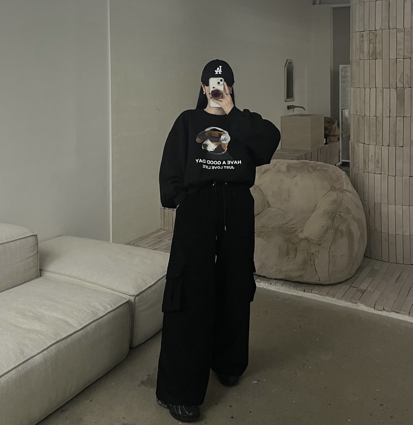 AMUSE SEOUL東大門㊣實拍女士新款休閑時尚熱賣休閑褲加絨AMUSE SEOUL休閑褲