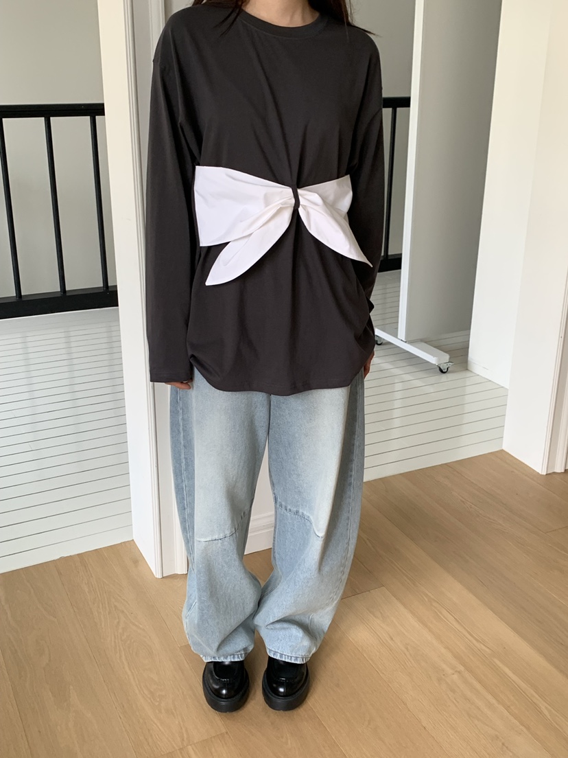 LOVE MY SANTA韓國代購㊣女裝新品熱賣推薦時尚職業長袖T恤Santa/LOVE MY SANTA長袖T恤圖色3