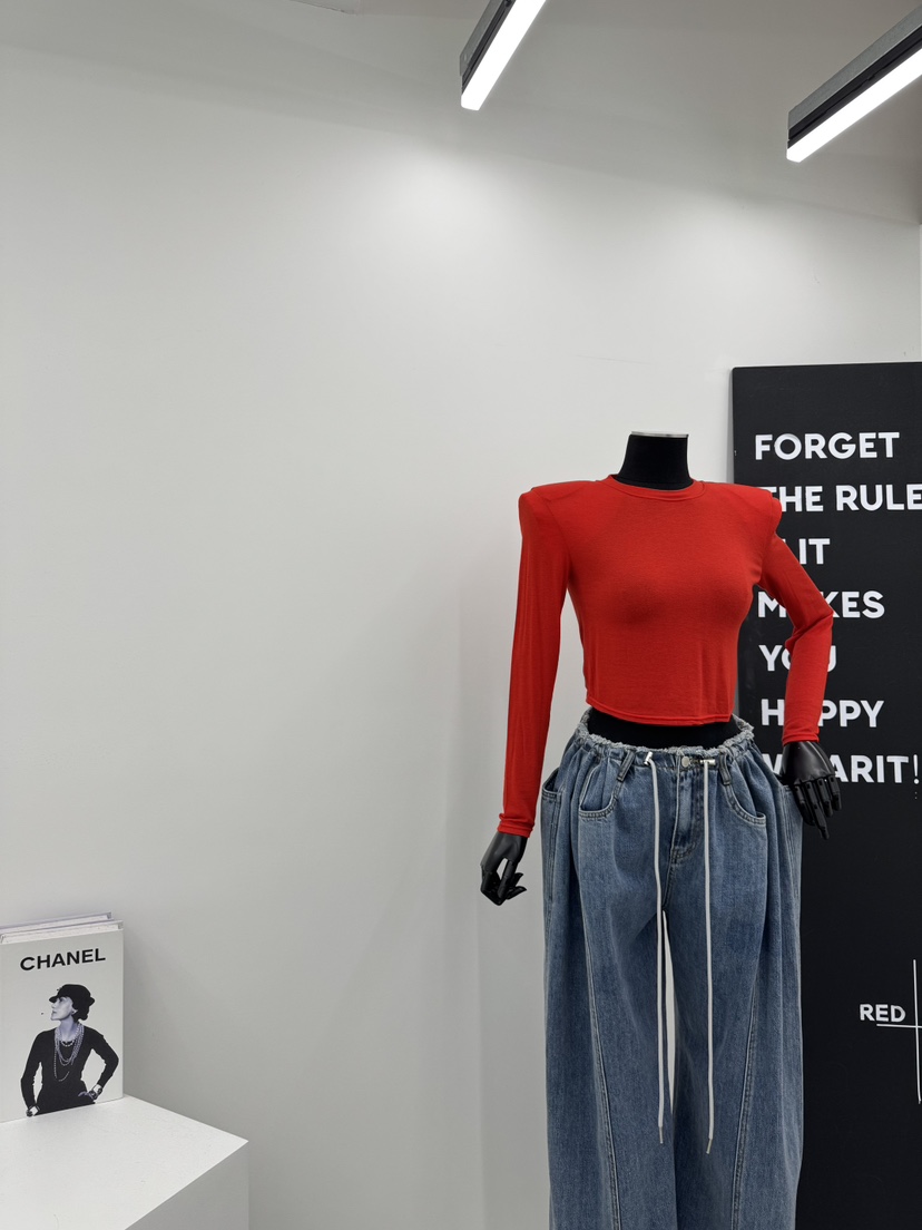 RED-A韓國直郵㊣女士新品休閑職業25秋冬人氣真品推薦長袖T恤RED-A長袖T恤