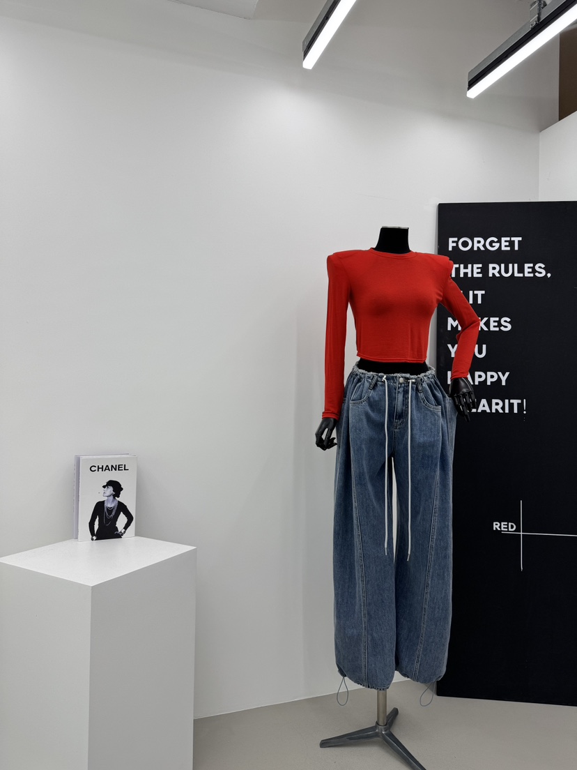 RED-A韓國直郵㊣女士新品休閑職業25秋冬人氣真品推薦長袖T恤RED-A長袖T恤