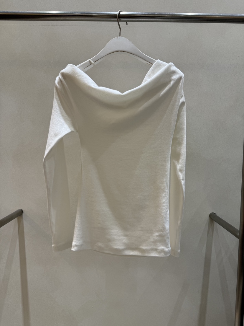 FEFFER韓國代購㊣女士新品25秋冬職業推薦熱賣休閑長袖T恤露肩FEFFER長袖T恤