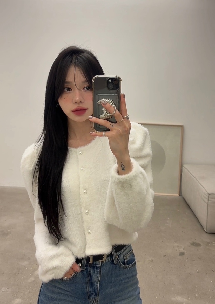AMUSE SEOUL韓國代購㊣女裝新款人氣休閑推薦25秋冬針織衫開衫AMUSE SEOUL針織衫