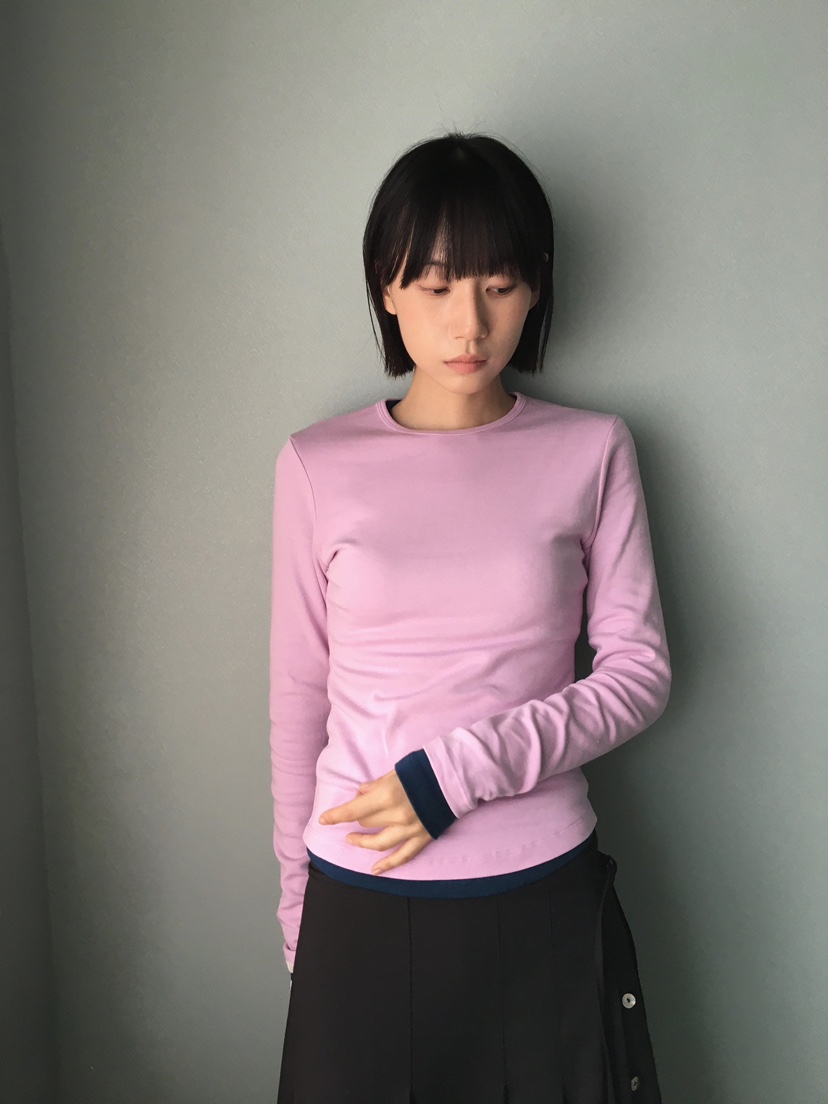CCW東大門㊣直郵女裝新款真品時尚休閑25秋冬熱賣長袖T恤羊毛CCW--NYUNYU長袖T恤
