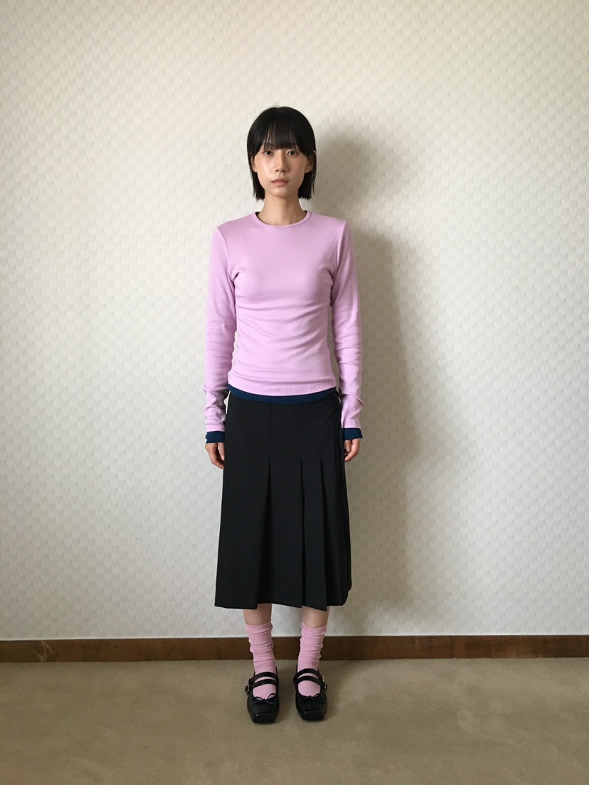 CCW東大門㊣直郵女裝新款真品時尚休閑25秋冬熱賣長袖T恤羊毛CCW--NYUNYU長袖T恤