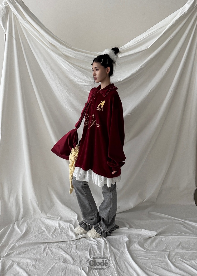 CLODE韓國代購㊣女士新品25秋冬時尚真品人氣推薦休閑裙褲蕾絲CLODE裙褲