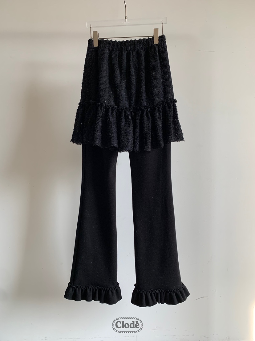CLODE韓國代購㊣女士新品25秋冬時尚真品人氣推薦休閑裙褲蕾絲CLODE裙褲圖色3