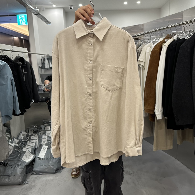 PAVEL韓國代購㊣女士新品休閑25秋冬人氣熱賣襯衫蕾絲衫燈芯絨PAVEL襯衫/蕾絲衫圖色2