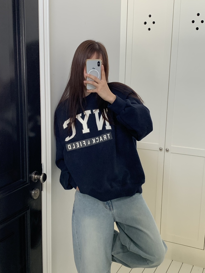 LOVE MY SANTA東大門㊣代購女裝新品25秋冬熱賣真品休閑衛衣Santa/LOVE MY SANTA衛衣圖色3藏藍