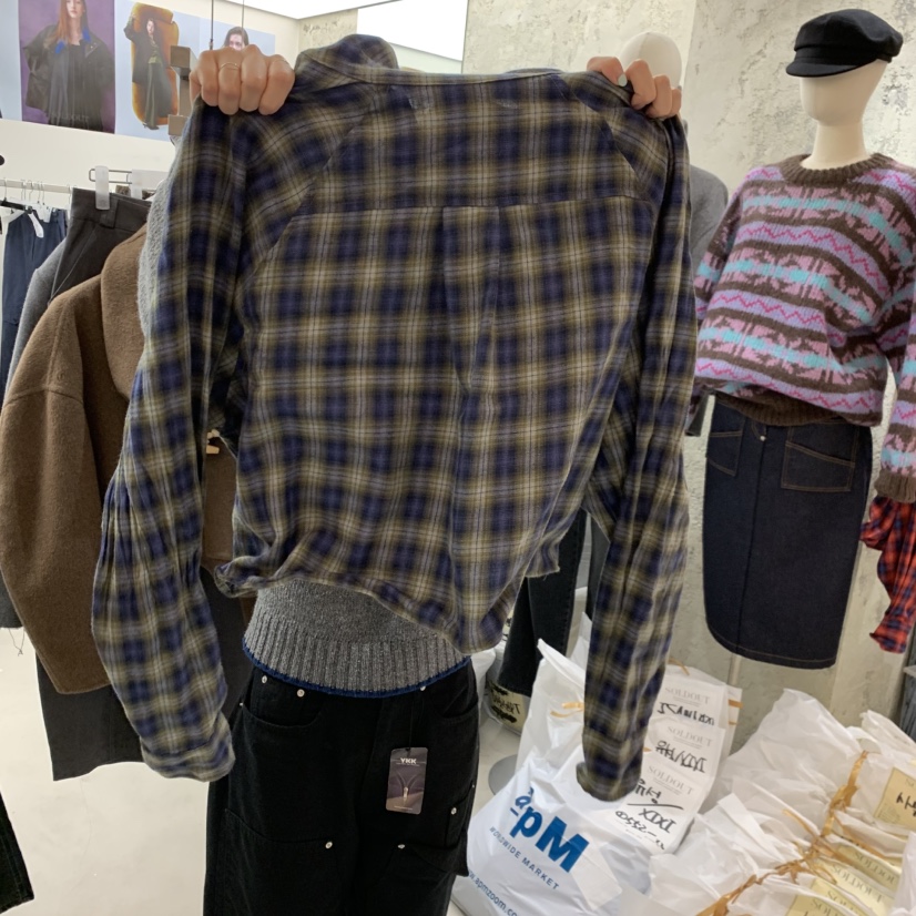 SOLD OUT東大門㊣代購女裝新款25秋冬熱賣休閑真品襯衫蕾絲衫SOLD OUT襯衫/蕾絲衫