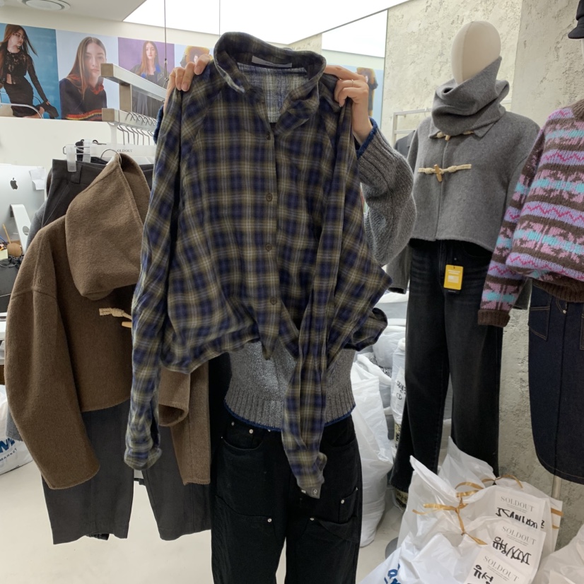 SOLD OUT東大門㊣代購女裝新款25秋冬熱賣休閑真品襯衫蕾絲衫SOLD OUT襯衫/蕾絲衫圖色2