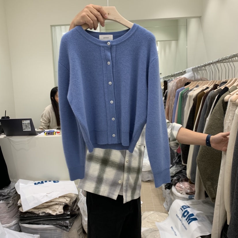 AMY GRACE韓國代購㊣女裝新款休閑真品熱賣職業推薦針織衫AMY GRACE針織衫圖色4